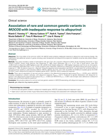 Association of rare and common genetic variants in MOCOS with inadequate response to allopurinol