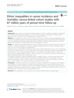 Ethnic inequalities in cancer incidence and mortality: census-linked cohort studies with 87 million years of person-time follow-up