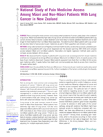 National Study of Pain Medicine Access Among Māori and Non-Māori Patients With Lung Cancer in New Zealand