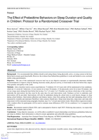 The Effect of Prebedtime Behaviors on Sleep Duration and Quality in Children: Protocol for a Randomized Crossover Trial