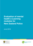 Evaluation of mental health e-Learning modules for New Zealand Police