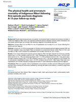 The physical health and premature mortality of Indigenous Māori following first-episode psychosis diagnosis: A 15-year follow-up study