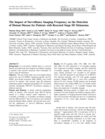 The Impact of Surveillance Imaging Frequency on the Detection of Distant Disease for Patients with Resected Stage III Melanoma