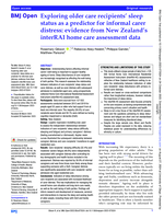 Exploring older care recipients’ sleep status as a predictor for informal carer distress: evidence from New Zealand’s interRAI home care assessment data