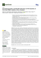 Sociodemographic and Health Indicators of Diet Quality in Pre-Frail Older Adults in New Zealand