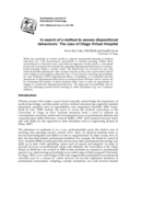 In search of a method to assess dispositional behaviours: The case of Otago Virtual Hospital