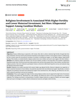 Religious Involvement Is Associated With Higher Fertility and Lower Maternal Investment, but More Alloparental Support Among Gambian Mothers