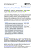 What makes a Thesis by Publication? An international study of policy requirements and restrictions