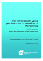 How to best support young people who are concerned about their drinking: A report commissioned by the Health Promotion Agency