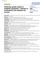 Achieving gender equity in academic psychiatry - barriers to involvement and solutions for success