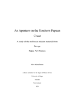 An Aperture on the Southern Papuan Coast: A study of the molluscan midden material from Davage, Papua New Guinea