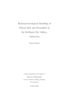 Hydrometeorological modelling of glacial melt and streamflow in the McMurdo Dry Valleys, Antarctica
