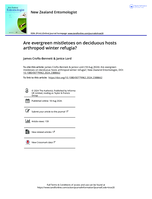 Are evergreen mistletoes on deciduous hosts arthropod winter refugia?