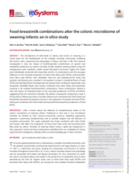 Food-breastmilk combinations alter the colonic microbiome of weaning infants: an in silico study
