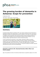 The growing burden of dementia in Aotearoa: Scope for prevention