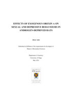 Effects of exogenous orexin A on sexual and depressive behaviours in androgen-deprived rats