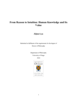 From reason to intuition: Human knowledge and its value