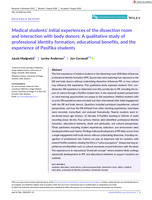 Medical students' initial experiences of the dissection room and interaction with body donors: A qualitative study of professional identity formation, educational benefits, and the experience of Pasifika students