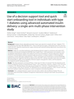 Use of a decision support tool and quick start onboarding tool in individuals with type 1 diabetes using advanced automated insulin delivery: a single-arm multi-phase intervention study