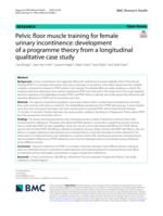 Pelvic floor muscle training for female urinary incontinence: development of a programme theory from a longitudinal qualitative case study