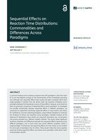 Sequential Effects on Reaction Time Distributions: Commonalities and Differences Across Paradigms