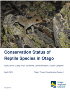 Regional conservation status of reptile species in Otago