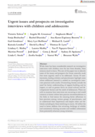 Urgent issues and prospects on investigative interviews with children and adolescents