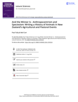 And the Winner Is - Anthropocentrism and Speciesism: Writing a History of Animals in New Zealand's Agricultural and Pastoral Events