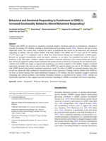Behavioral and Emotional Responding to Punishment in ADHD: Is Increased Emotionality Related to Altered Behavioral Responding?