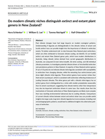 Do modern climatic niches distinguish extinct and extant plant genera in New Zealand?