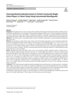 Assessing Head Acceleration Events in Female Community Rugby Union Players: A Cohort Study Using Instrumented Mouthguards