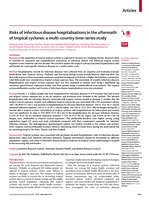Risks of infectious disease hospitalisations in the aftermath of tropical cyclones: a multi-country time-series study