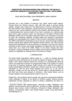 Substituted Decision Making and Coercion: The Socially Accepted Problem in Psychiatric Practice and a CRPD-Based Response to Them