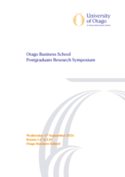 Otago Business School Postgraduate Research Symposium 2024 Proceedings