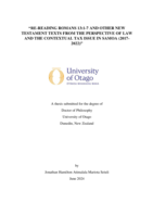 Re-reading Romans 13:1-7 and other New Testament texts from the perspective of law and the contextual tax issue in Samoa (2017-2022)