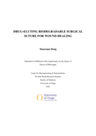 Drug-eluting biodegradable surgical suture for wound healing