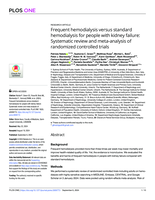 Frequent hemodialysis versus standard hemodialysis for people with kidney failure: Systematic review and meta-analysis of randomized controlled trials
