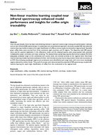Non-linear machine learning coupled near infrared spectroscopy enhanced model performance and insights for coffee origin traceability