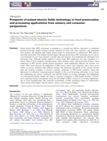 Prospects of pulsed electric fields technology in food preservation and processing applications from sensory and consumer perspectives
