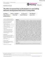 The effect of seasonal heat acclimatization on cool‐seeking behaviour during passive heat stress in young adults