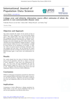 Linkage error and ethnicity information source affect estimates of ethnic disparities in non-communicable disease rates