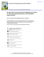 An overview of environmental labelling and claims on fish and seafood products in New Zealand supermarkets