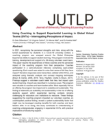 Using Coaching to Support Experiential Learning in Global Virtual Teams (GVTs) - Interrogating Perceptions of Impact