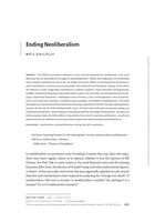 Ending Neoliberalism