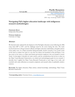 Navigating Fiji’s higher education landscape with indigenous research methodologies