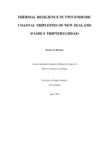 Thermal resilience in two endemic coastal triplefins of New Zealand (family Tripterygiidae)