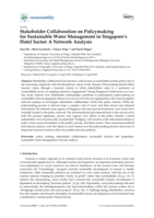 Stakeholder Collaboration on Policymaking for Sustainable Water Management in Singapore's Hotel Sector: A Network Analysis