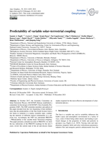 Predictability of variable solar-terrestrial coupling