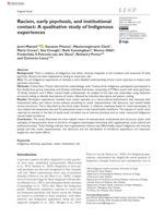 Racism, early psychosis, and institutional contact: A qualitative study of Indigenous experiences