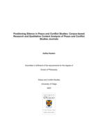 Positioning silence in peace and conflict studies: Corpus-based research and qualitative content analysis of peace and conflict studies journals